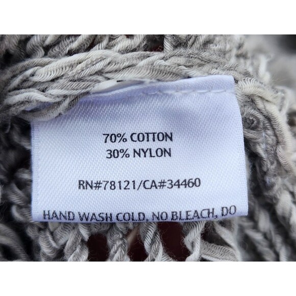 Eileen Fisher Women's Grey Open Knit Cotton Blend Relaxed Sweater Top Shirt Sz S - Picture 7 of 7